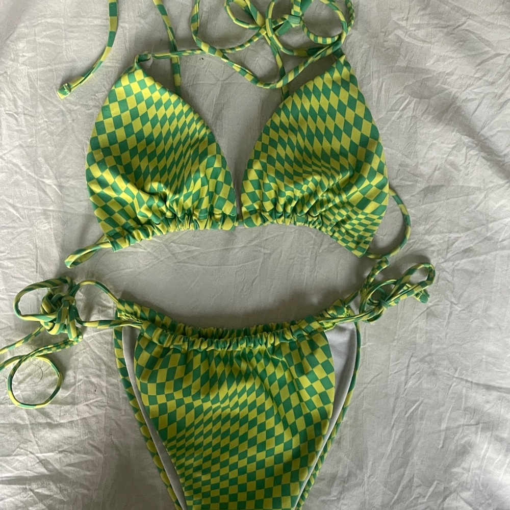 Green and Yellow Bikini
